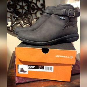 Merrell  Women's Sz 8.5 Westbrook Bluff Waterproof Gray/Black Boots